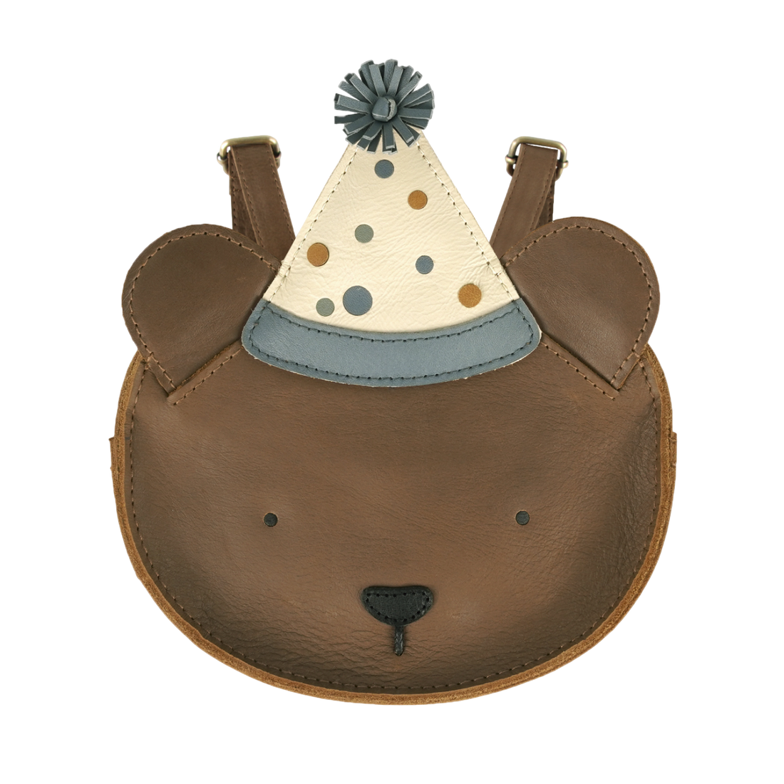 Louen Schoolbag | Festive Bear | Cognac Classic Leather