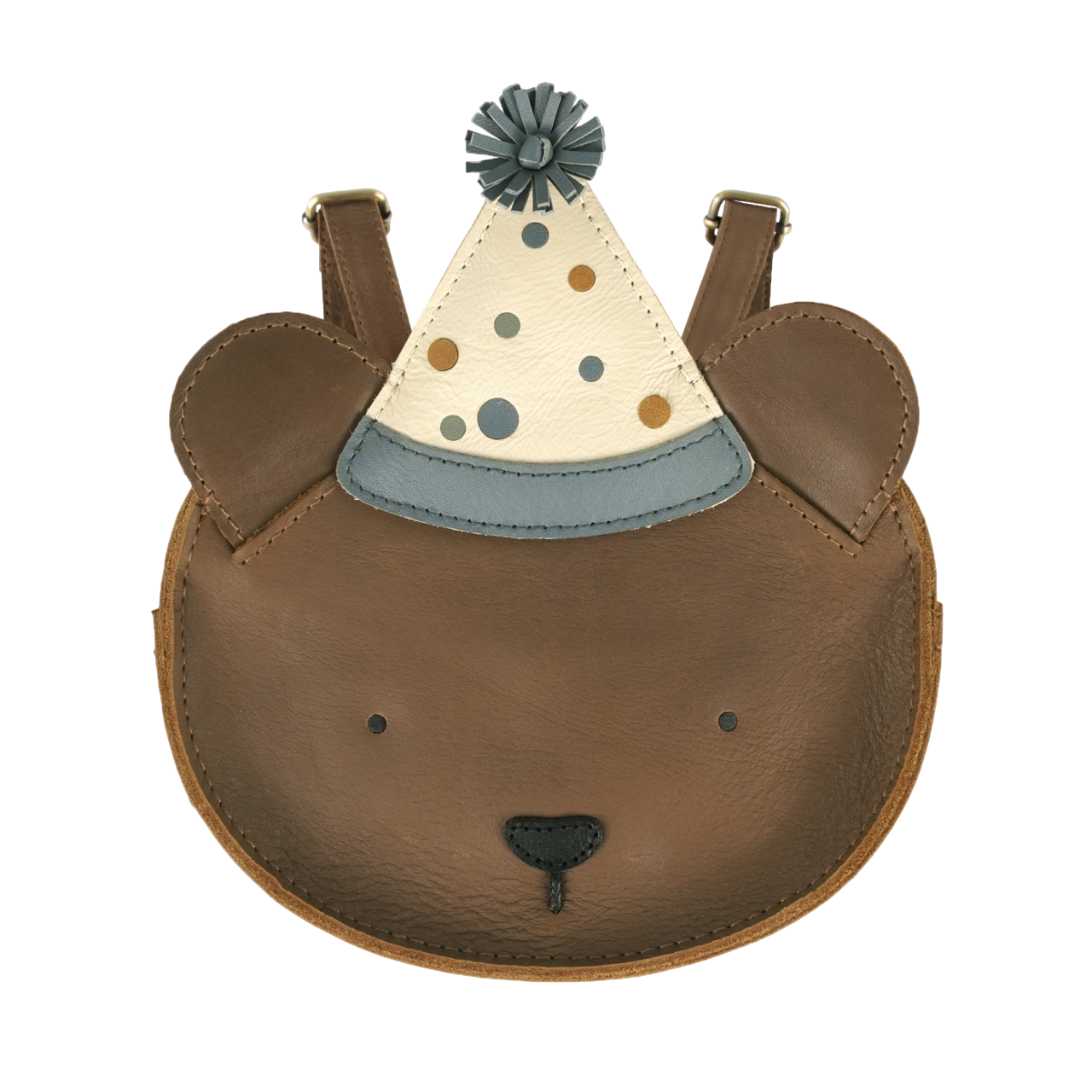 Louen Schoolbag | Festive Bear | Cognac Classic Leather