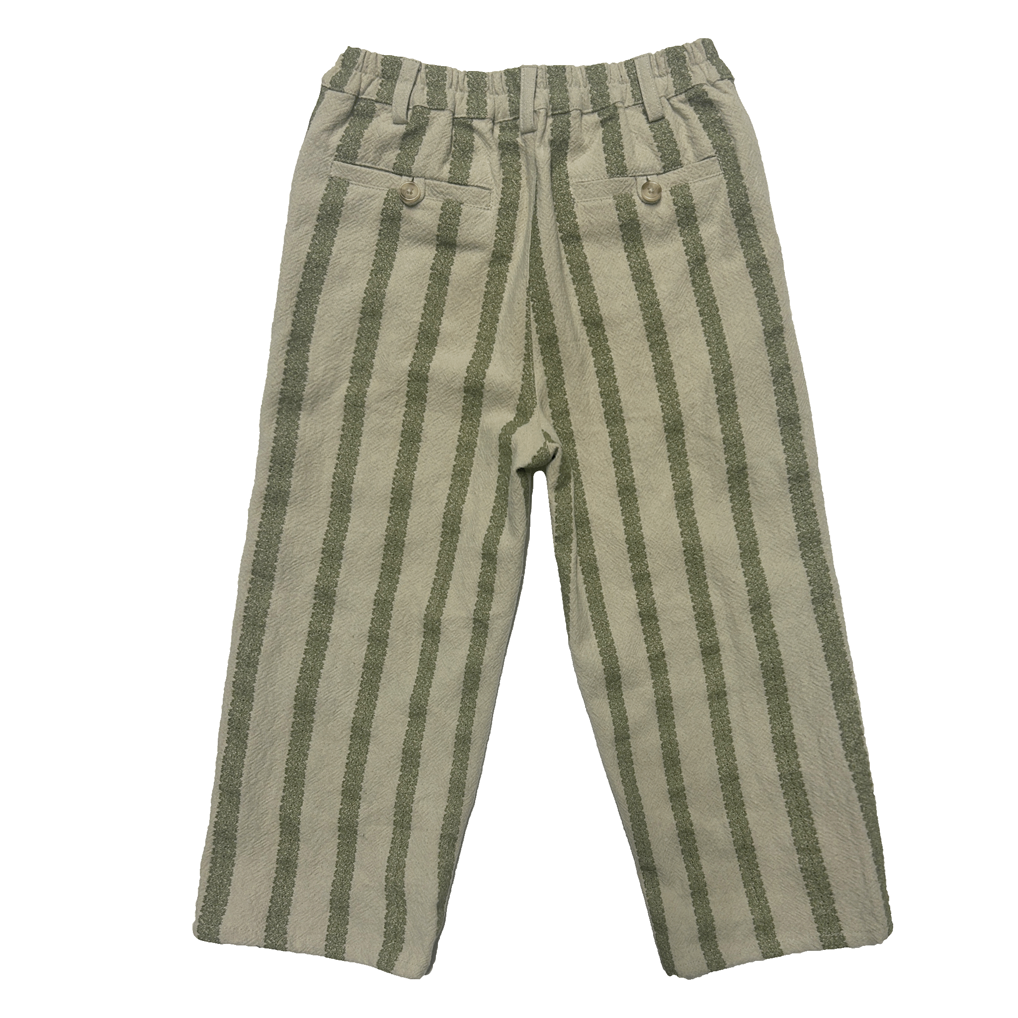 Mazen Trousers | Light Green - Green Striped