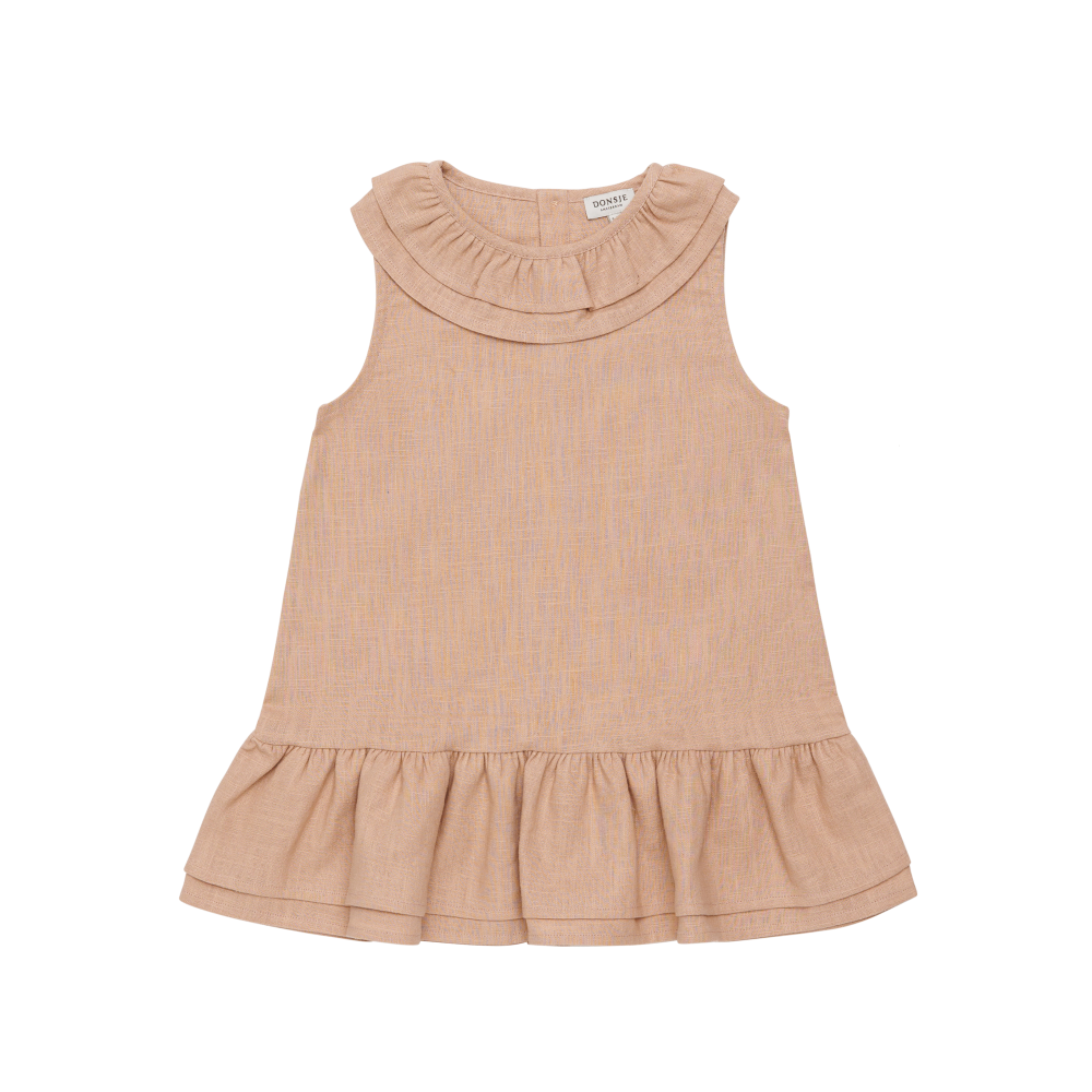 Michelle Linen Dress | Cloudy Rose