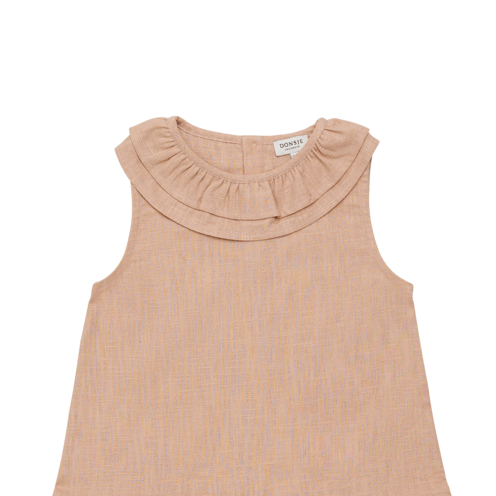 Michelle Linen Dress | Cloudy Rose