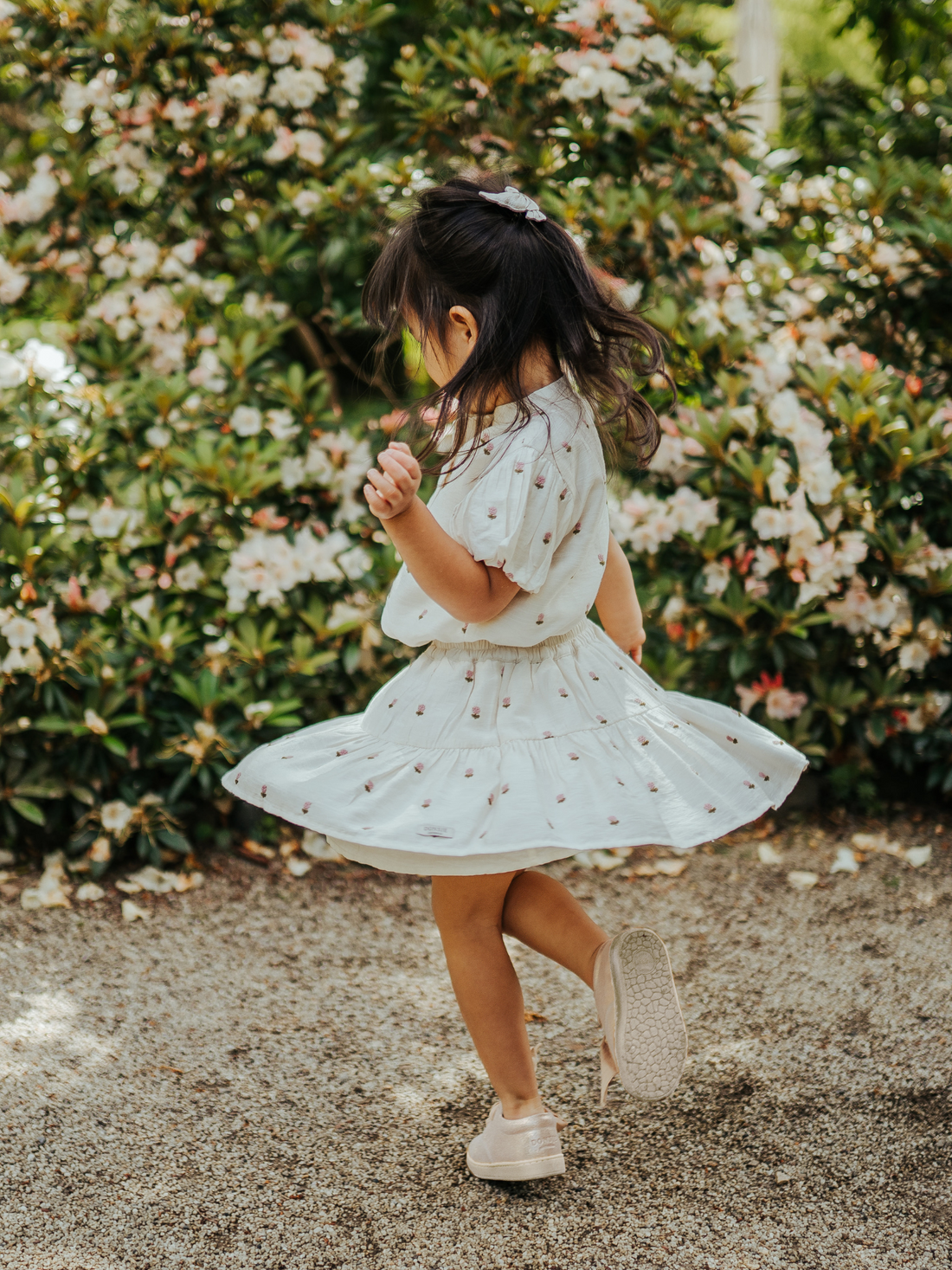 Lindie Skirt | Roses | Warm White