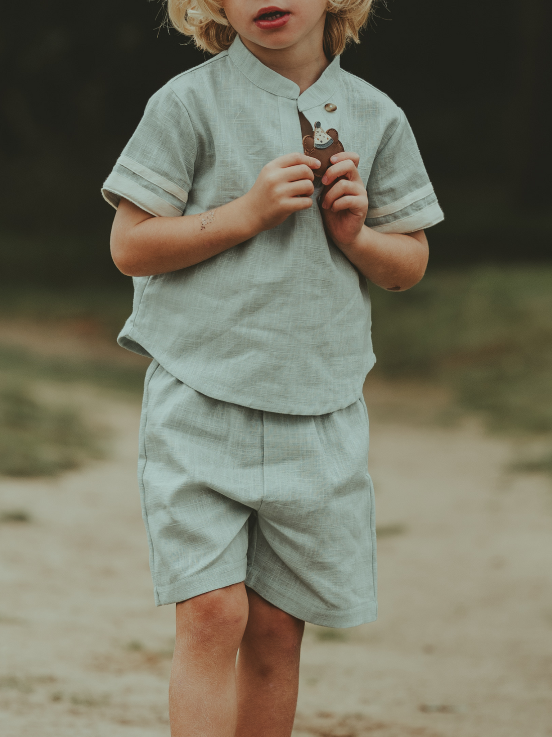 Fucas Linen Shirt | Frosted Green