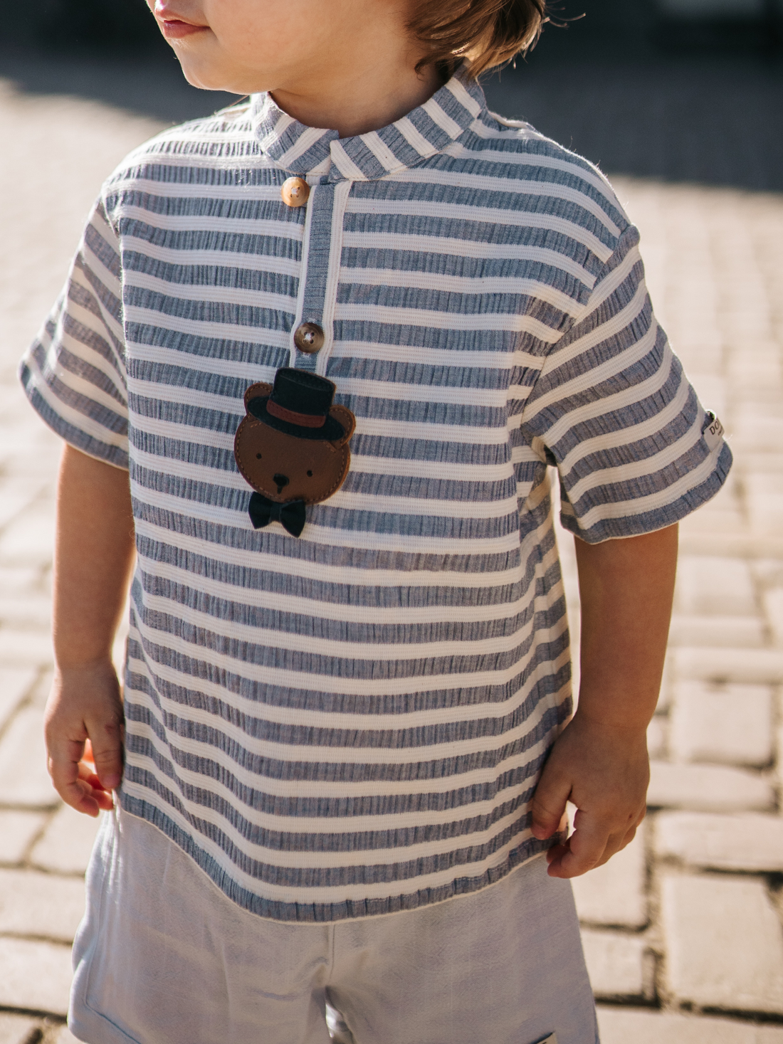 Ozion Shirt | Sky Blue - White Striped