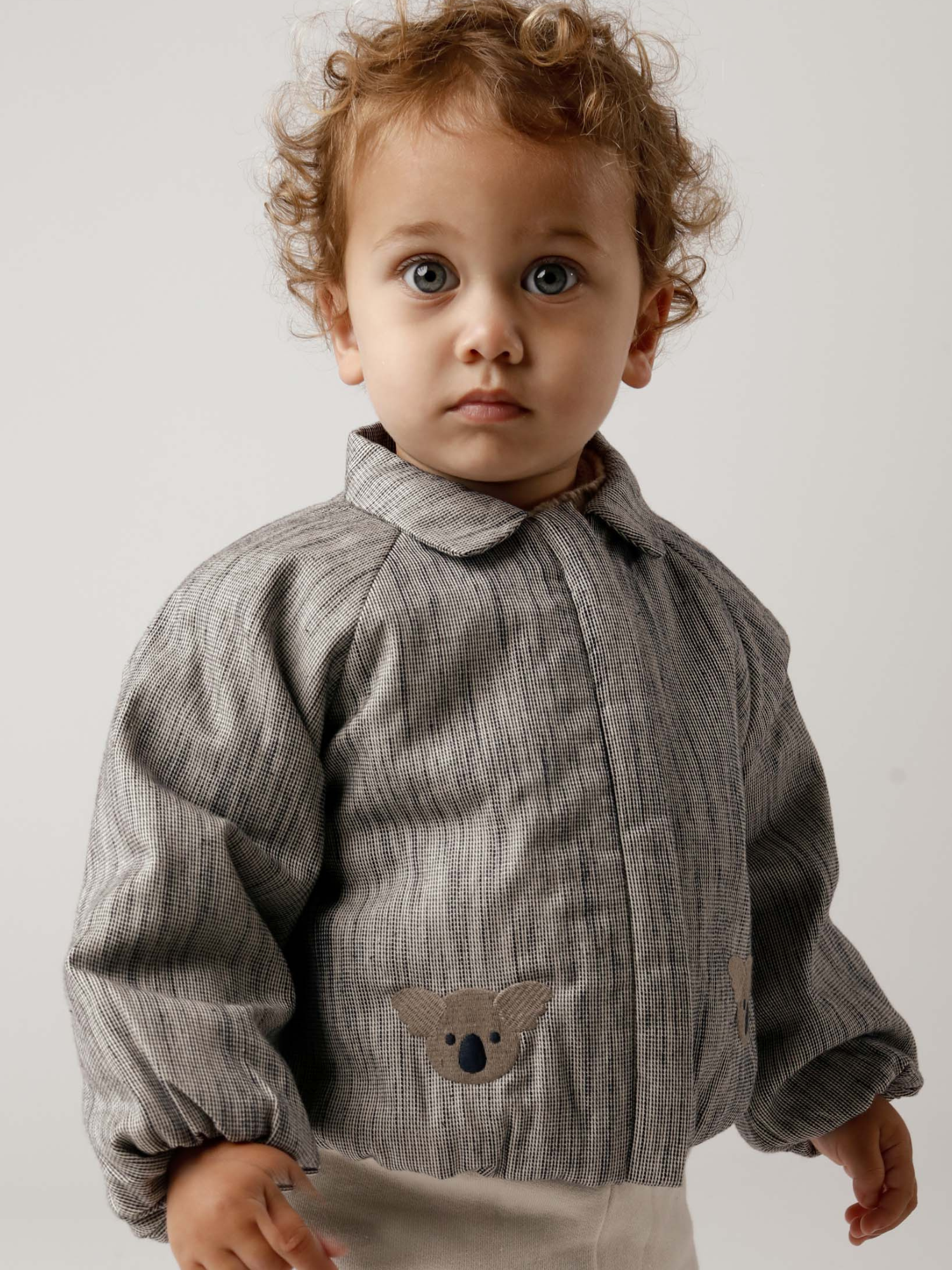 Corneel Jacket | Koala | Blue Marine - White Striped