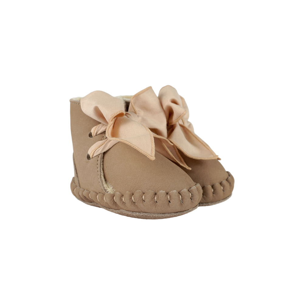 Pina Organza Booties | Truffle Nubuck