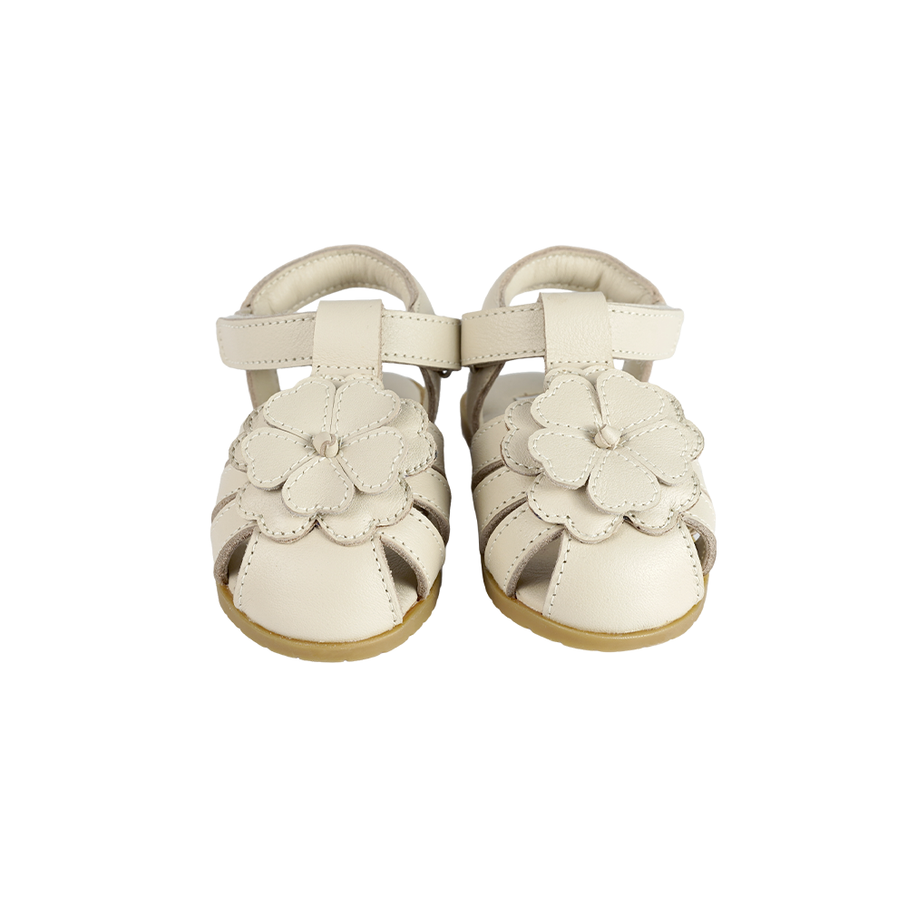 Thami Fields Sandals | White Buttercup | Cream Leather