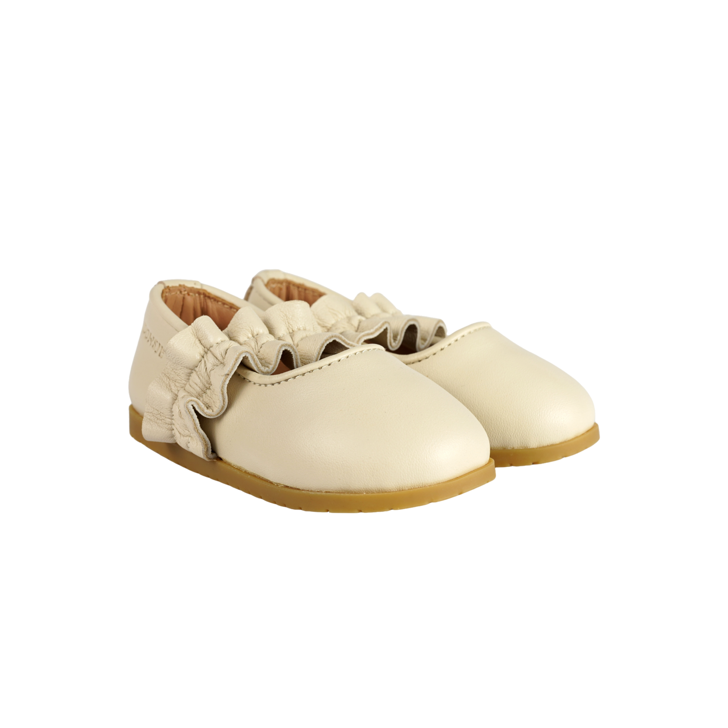 Tiffie Ballerinas | Cream Leather