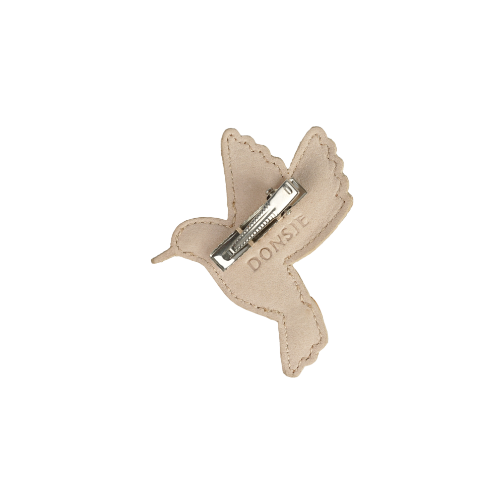 Zaza Sky Hairclip | Hummingbird | Clay Metallic Leather
