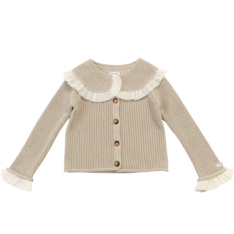 Zoila Cardigan | Oyster Grey – Donsje Amsterdam