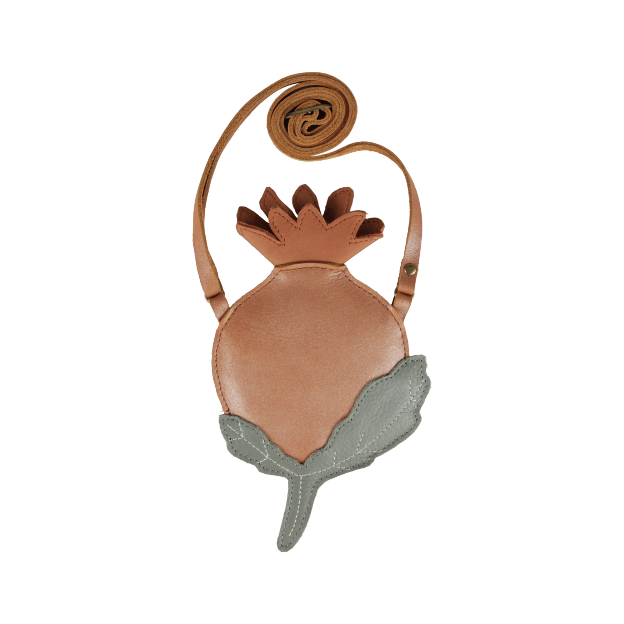 Bessie Purse | Rose Hip | Caramel Metallic Nubuck