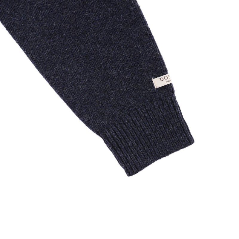 Denn Merino Wool Sweater | Snowman | Blue Marine Melange