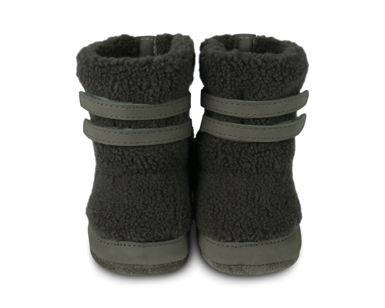 Larisso Booties | Stone Curly Faux Fur