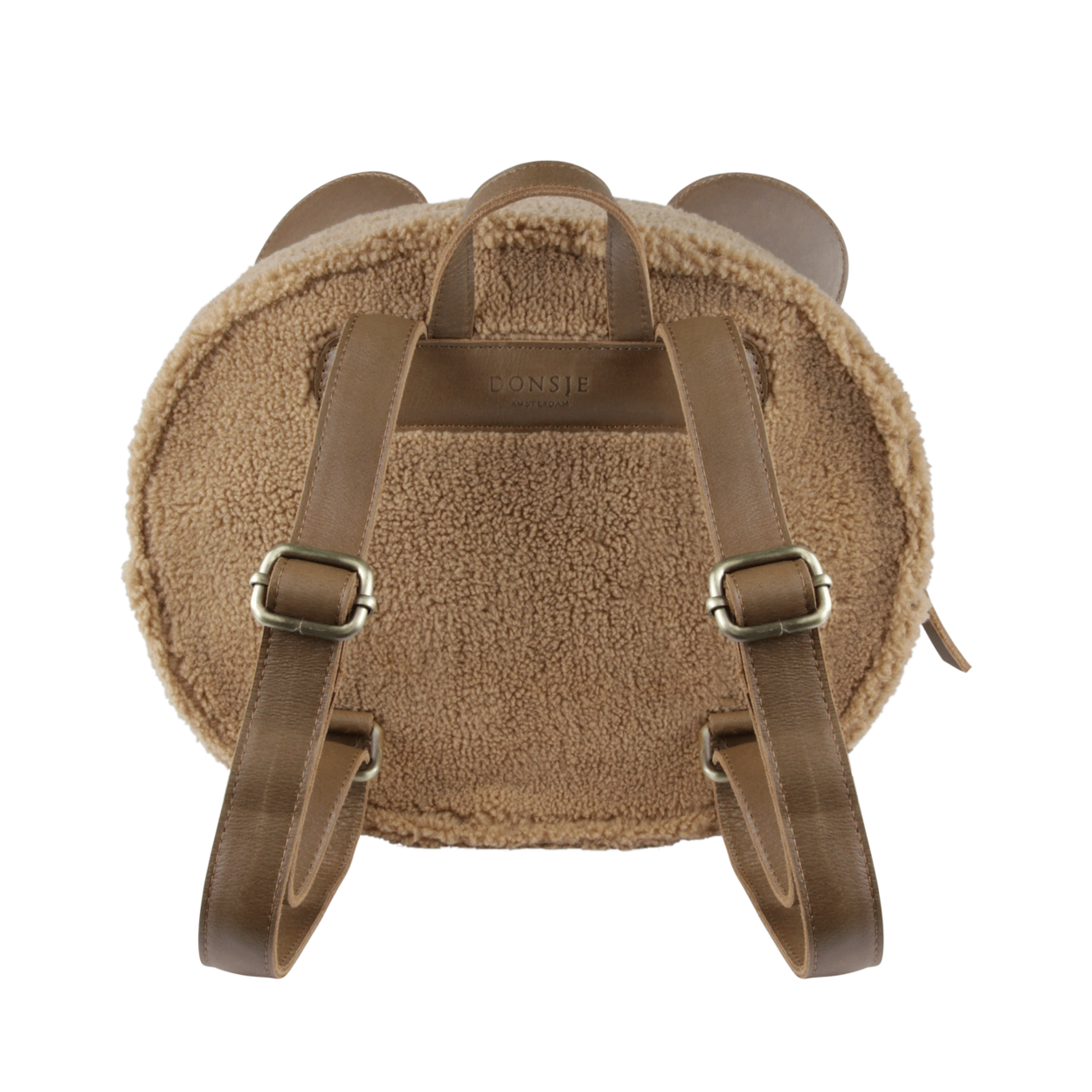 Paui Schoolbag | Bear | Light Maple Curly Faux Fur