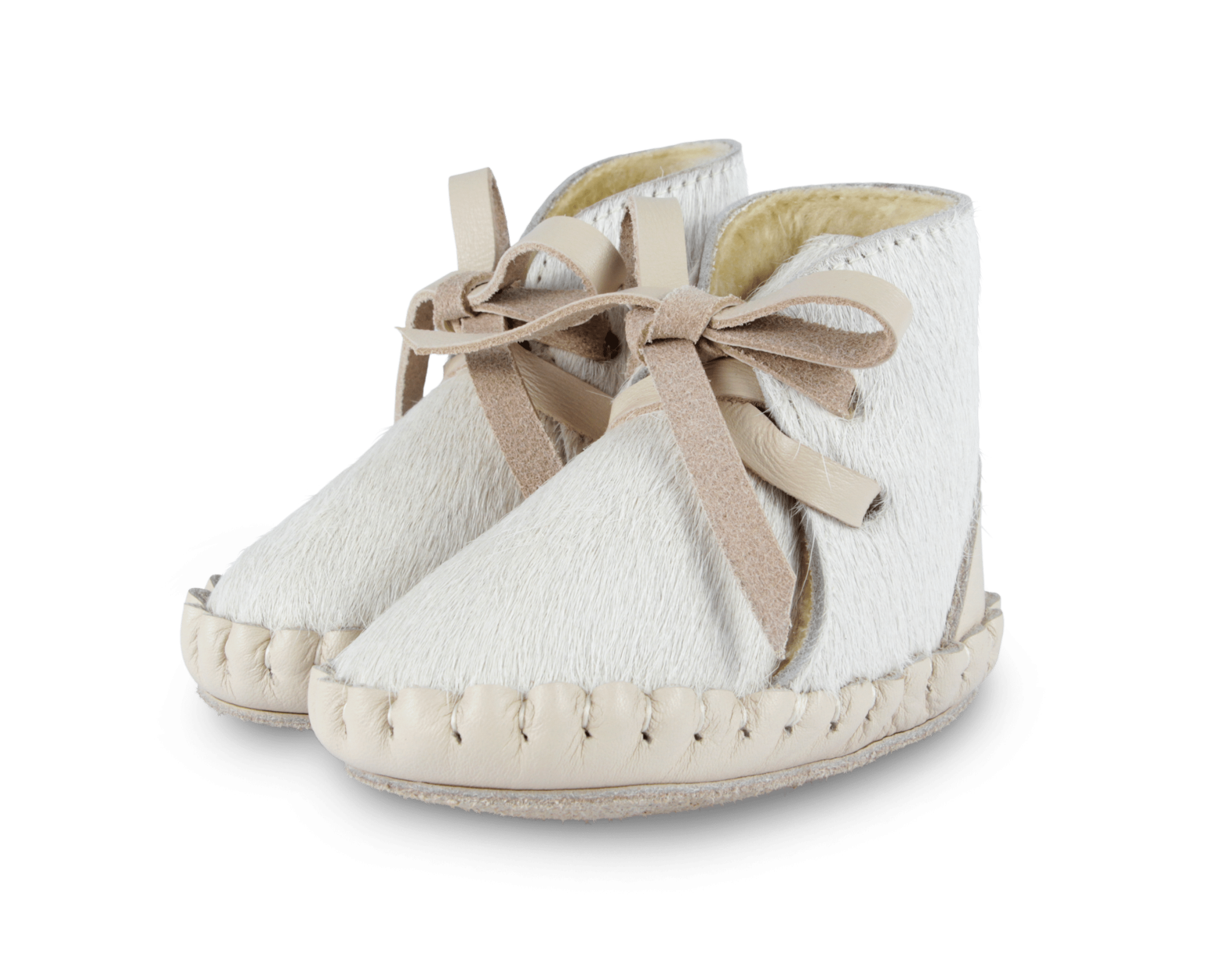 Pina Exclusive Booties | Cream Cow Hair