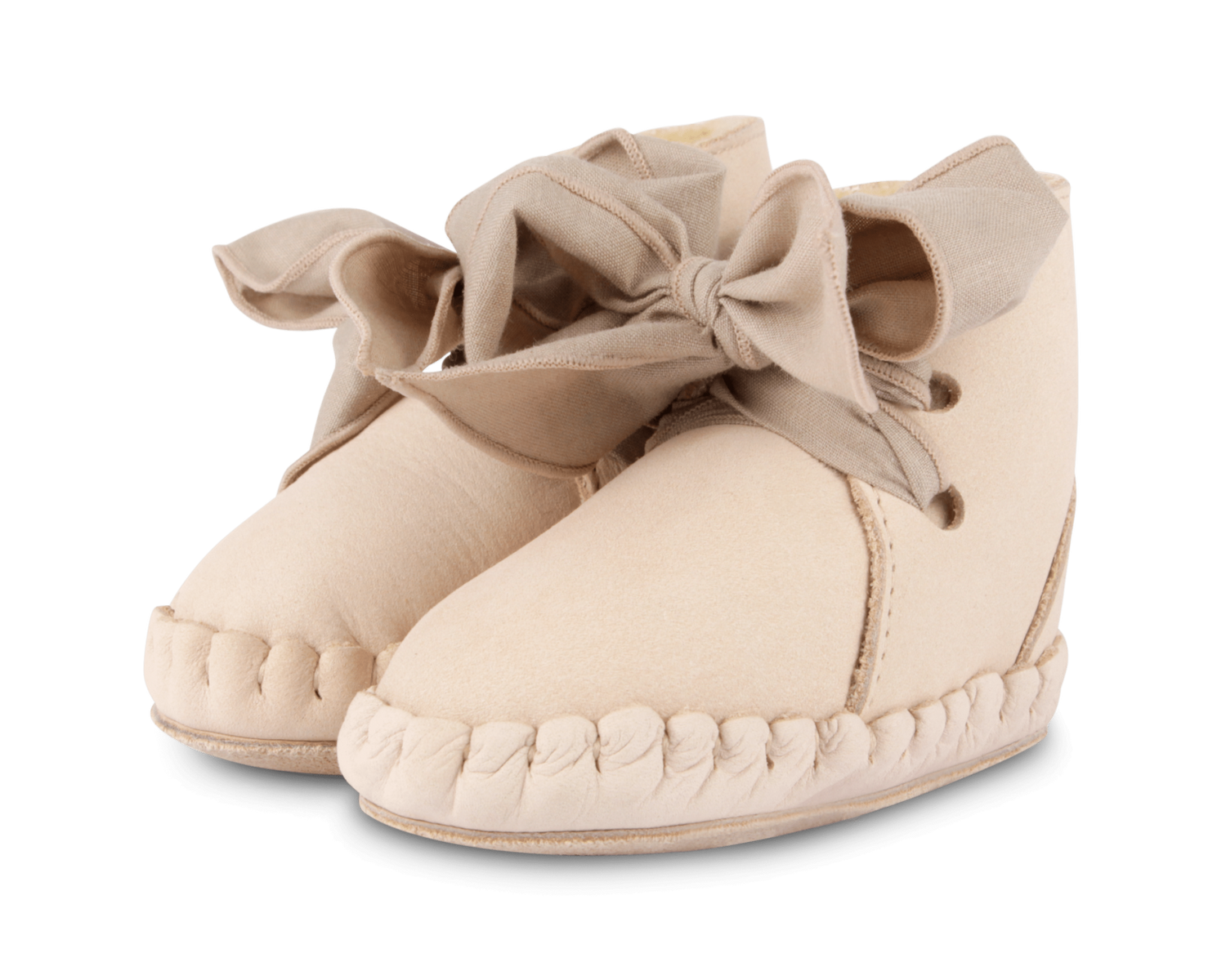 Pina Organza Booties | Powder Nubuck + Mocha Cotton