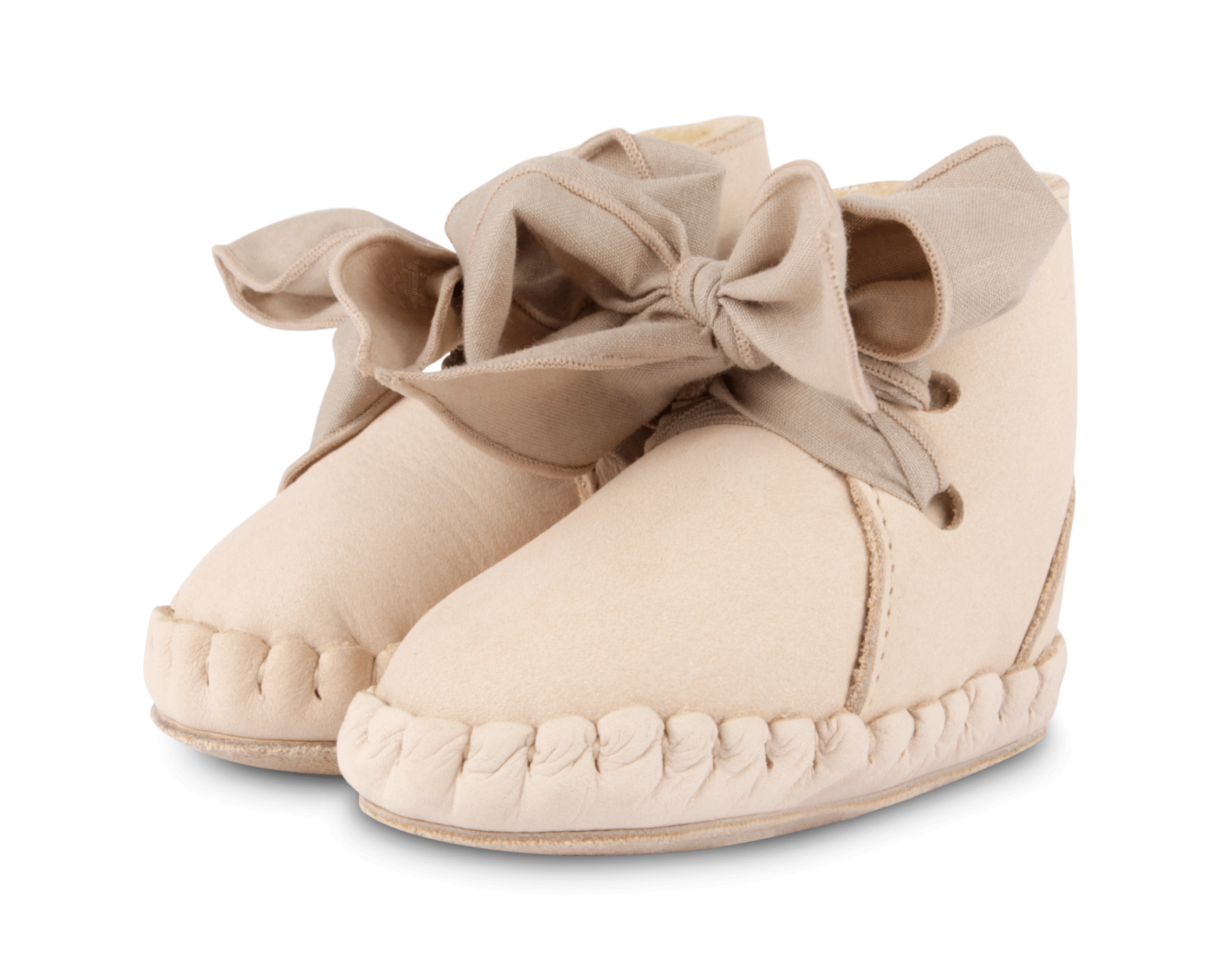 Pina Organza Booties | Powder Nubuck + Mocha Cotton