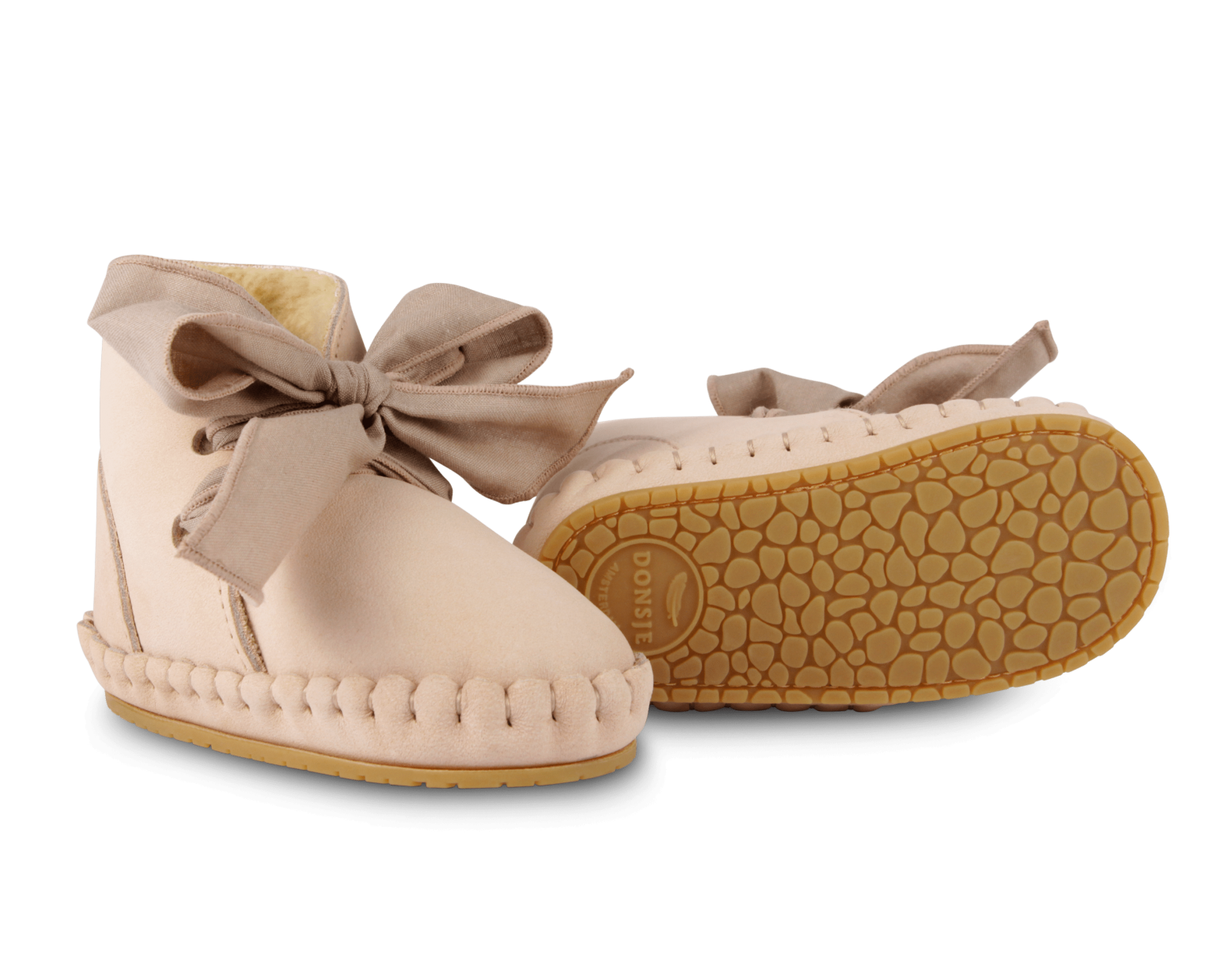 Pina Organza Booties | Powder Nubuck + Mocha Cotton