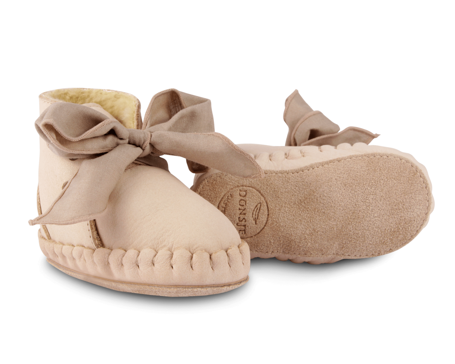 Pina Organza Booties | Powder Nubuck + Mocha Cotton