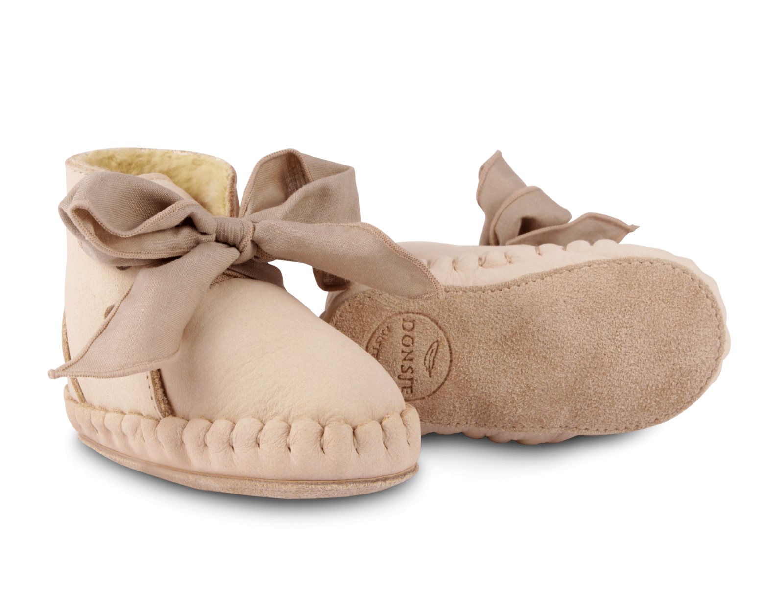 Pina Organza Booties | Powder Nubuck + Mocha Cotton