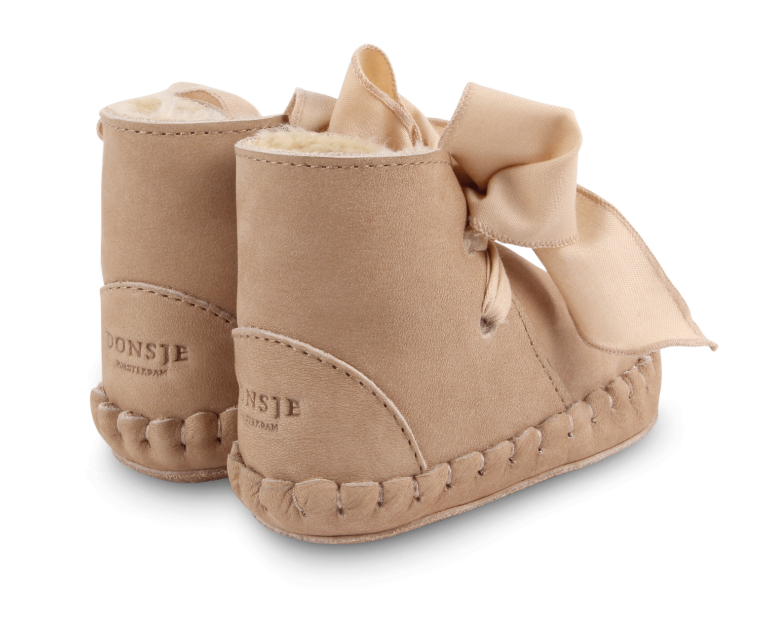 Pina Organza Booties | Truffle Nubuck + Cedar Cotton