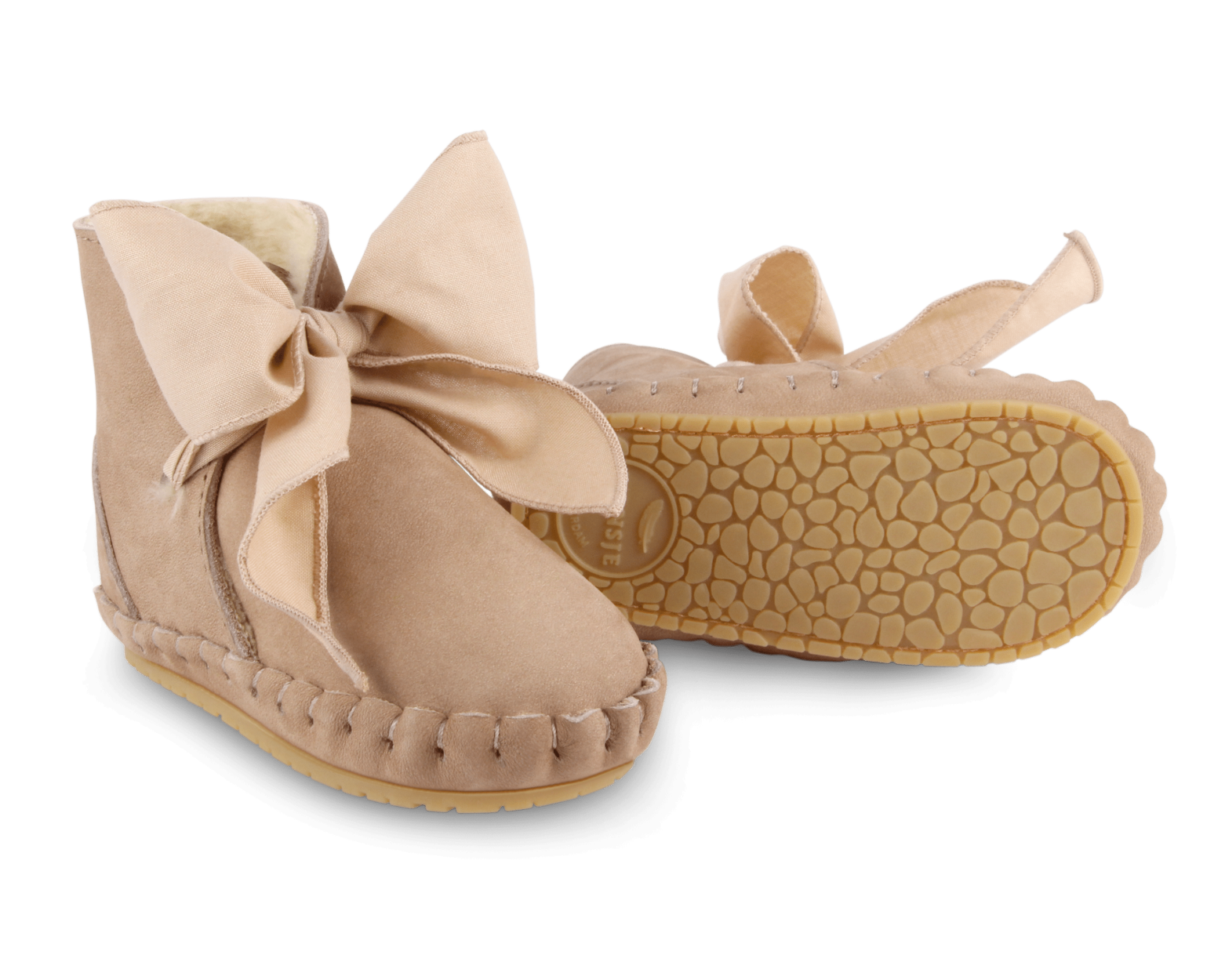 Pina Organza Booties | Truffle Nubuck + Cedar Cotton