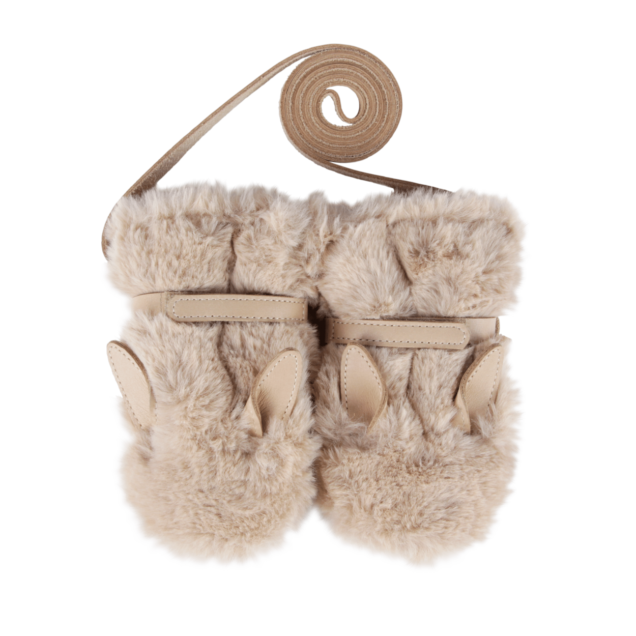 Richy Mittens | Fluffy Bunny | Warm Beige Soft Faux Fur