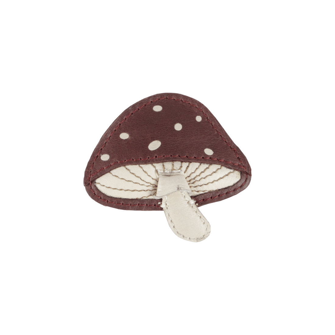 Forest Clip | Toadstool | Burgundy Classic Leather