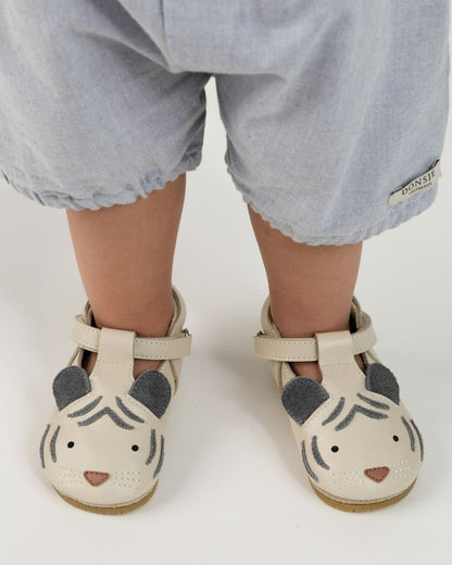 Spark Special Shoes | White Tiger | Cream Leather