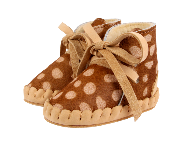Pina Exclusive Booties | Brown Spotted Cow Hair