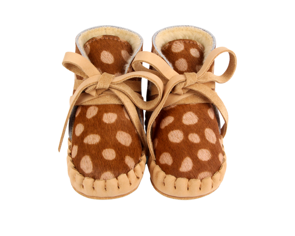 Pina Exclusive Booties | Brown Spotted Cow Hair