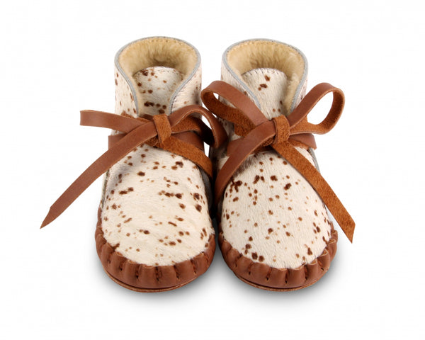 Pina Exclusive Booties | Bambi Spotted Cow Hair