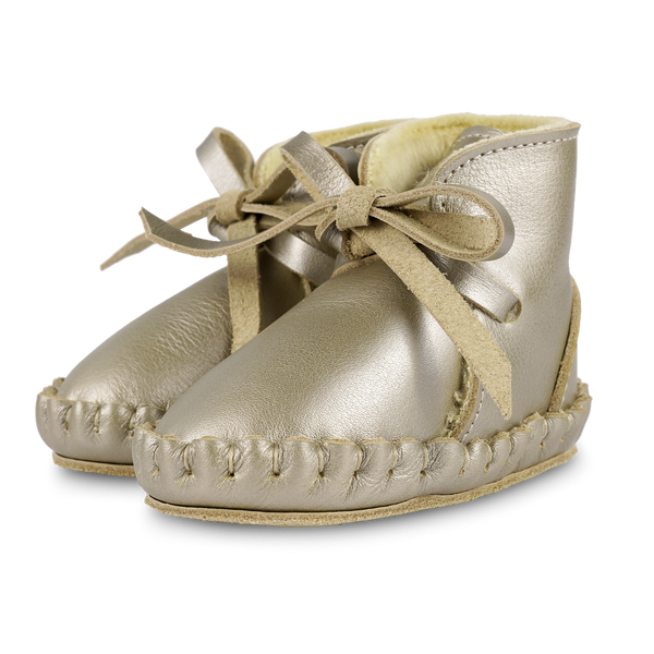 Pina Exclusive Booties | Champagne Metallic Leather