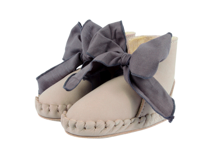 Pina Organza Booties | Lilac Nubuck + Lavender Cotton