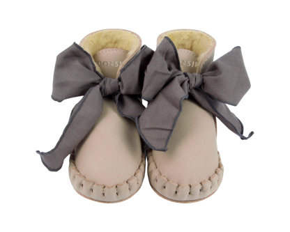 Pina Organza Booties | Lilac Nubuck + Lavender Cotton