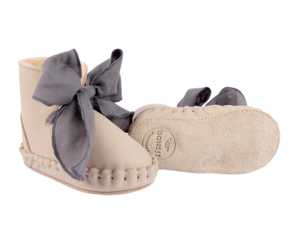 Pina Organza Booties | Lilac Nubuck + Lavender Cotton