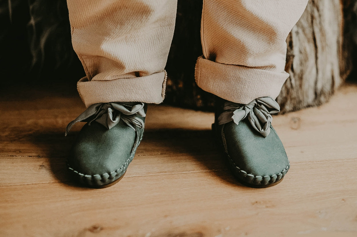 Pina Organza Booties | Grey Nubuck + Grey Cotton – Donsje