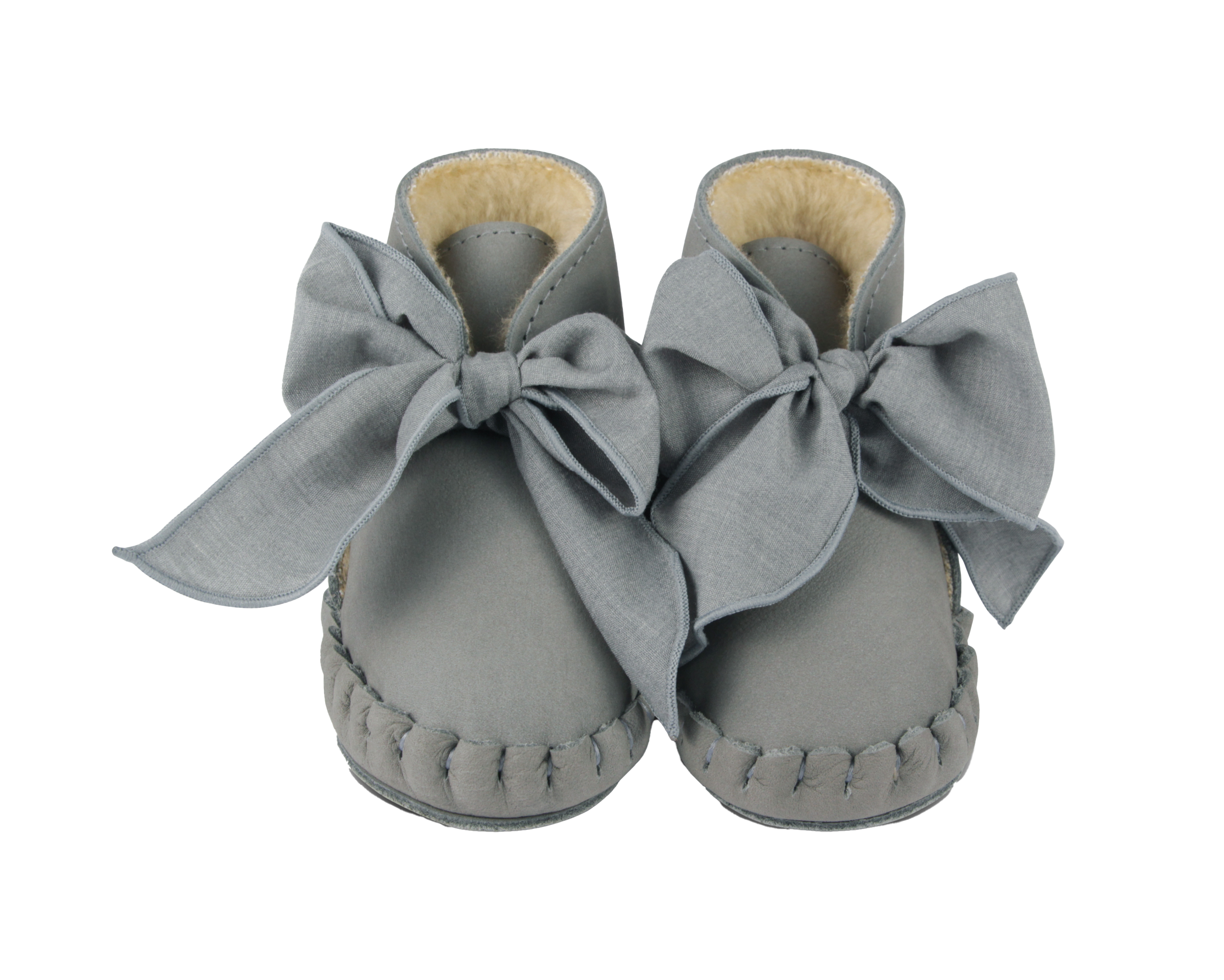 Pina Organza Booties | Grey Nubuck + Grey Cotton