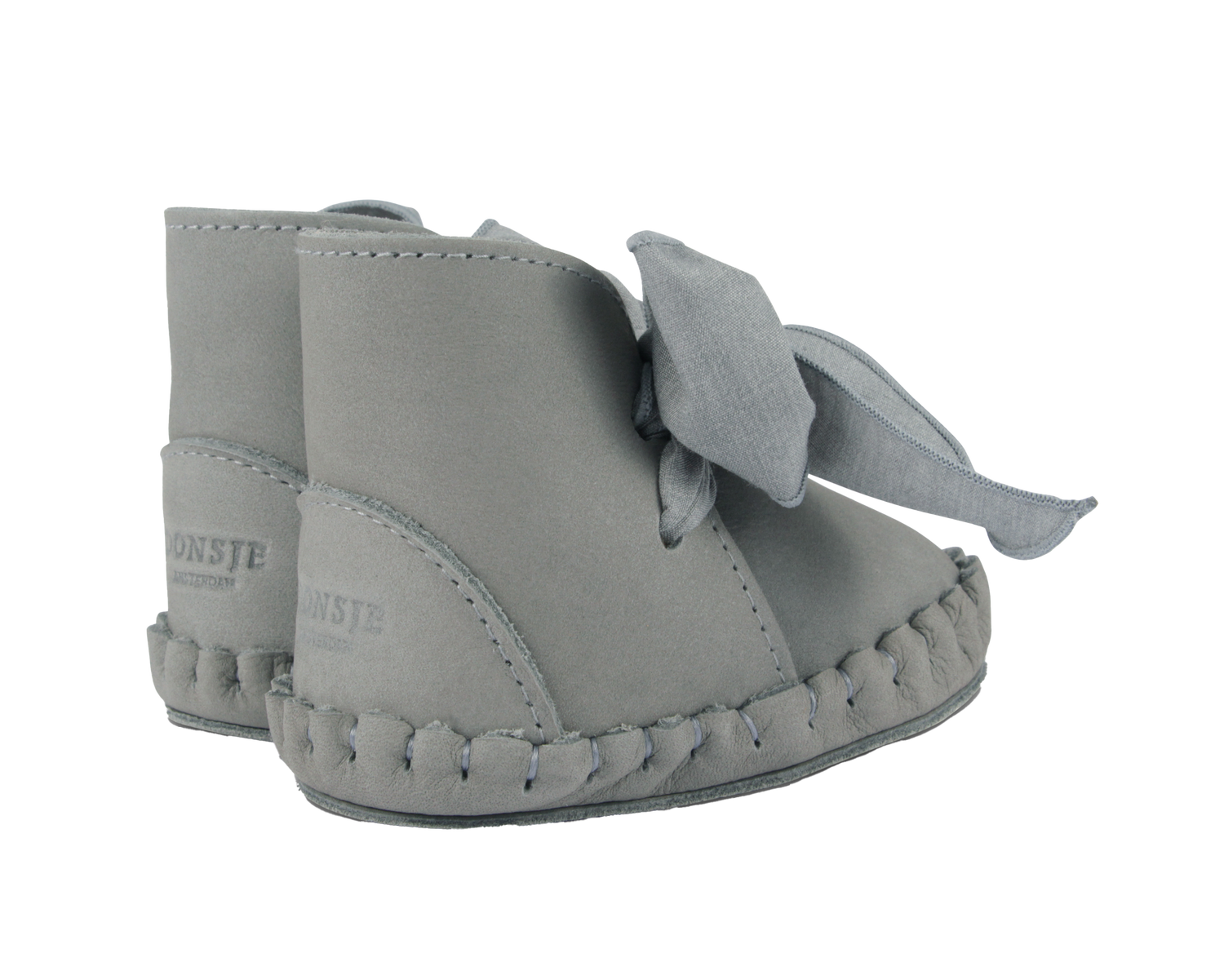 Pina Organza Booties | Grey Nubuck + Grey Cotton