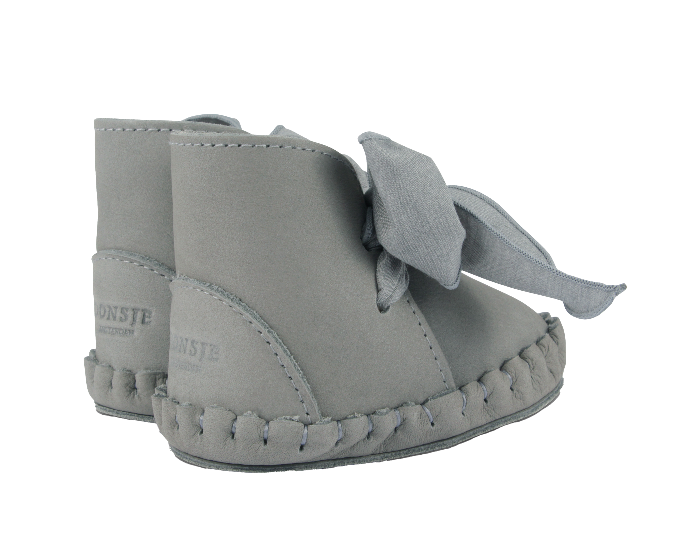 Pina Organza Booties | Grey Nubuck + Grey Cotton