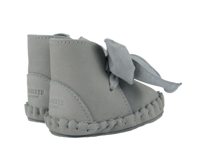 Pina Organza Booties | Grey Nubuck + Grey Cotton