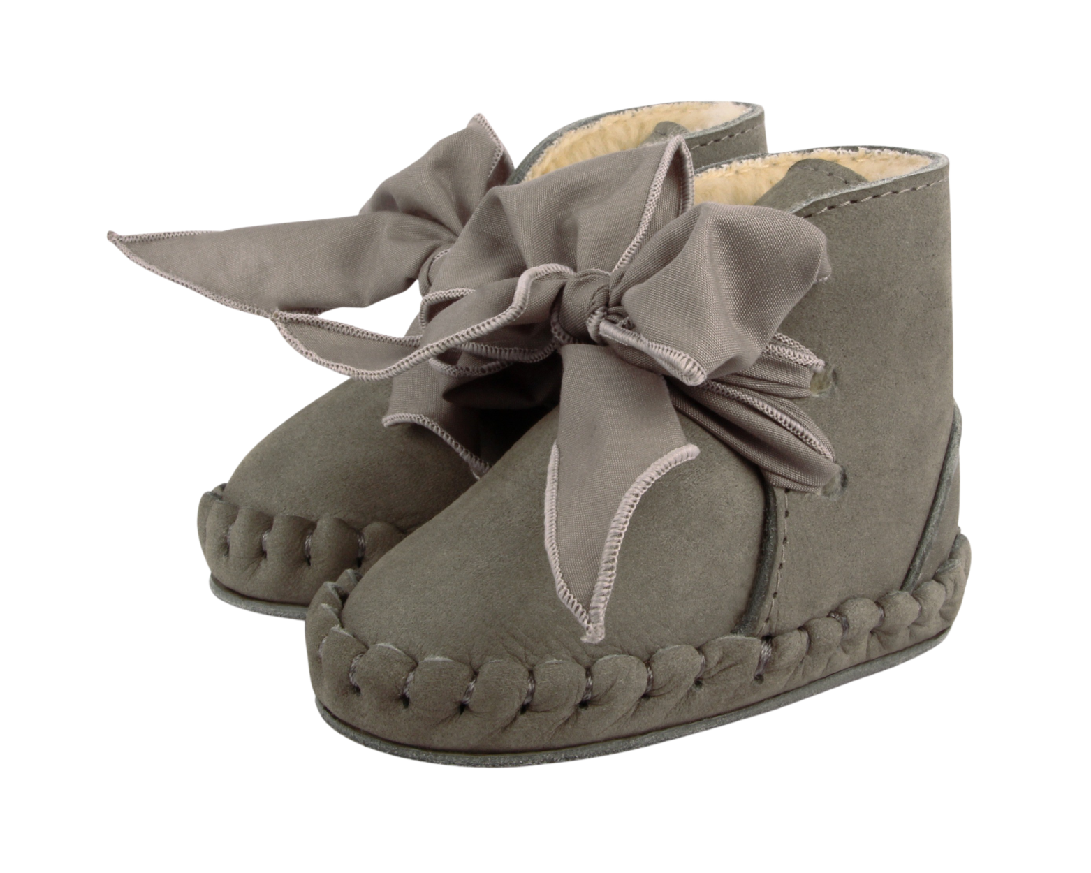 Pina Organza Booties | Stone Nubuck + Stone Cotton