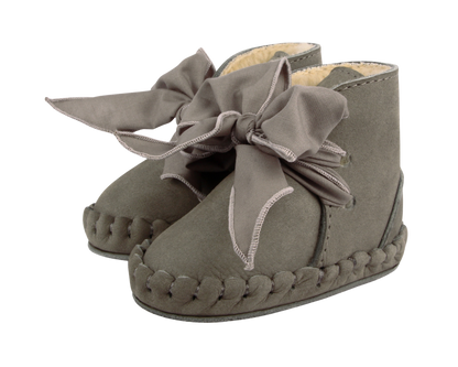 Pina Organza Booties | Stone Nubuck + Stone Cotton