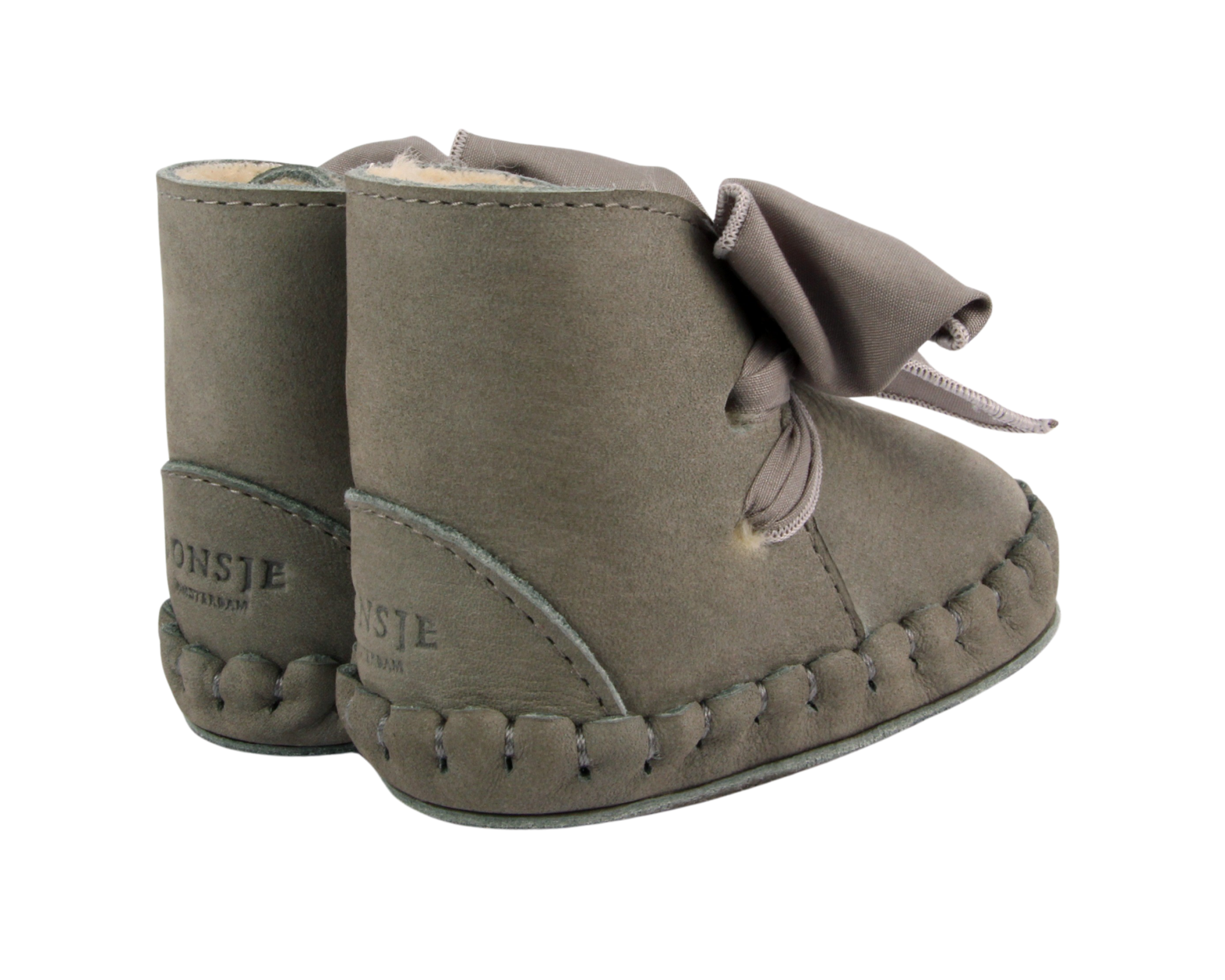 Pina Organza Booties | Stone Nubuck + Stone Cotton