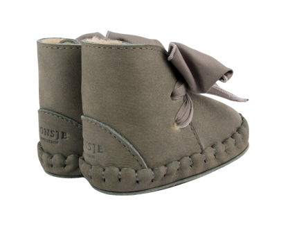 Pina Organza Booties | Stone Nubuck + Stone Cotton