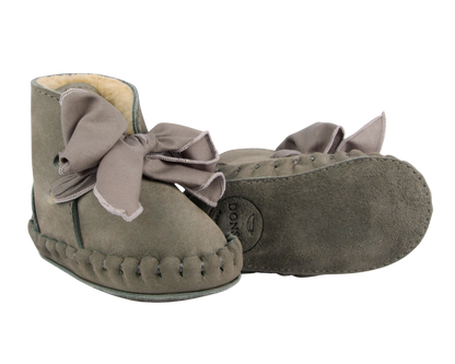 Pina Organza Booties | Stone Nubuck + Stone Cotton