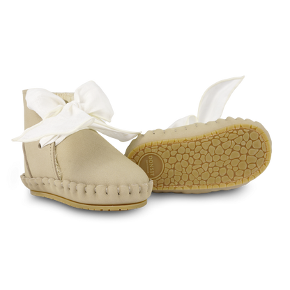 Pina Organza Booties | Taupe Nubuck