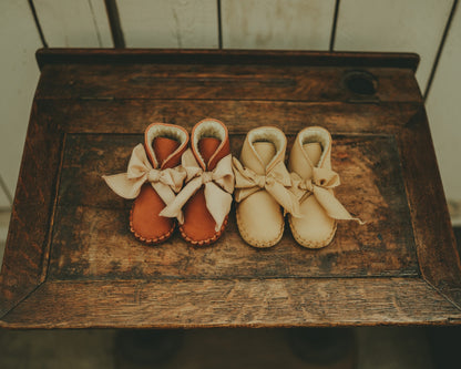 Pina Organza Booties | Walnut Nubuck