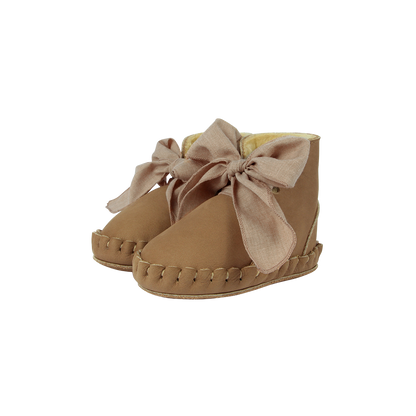 Pina Organza Booties | Truffle Nubuck