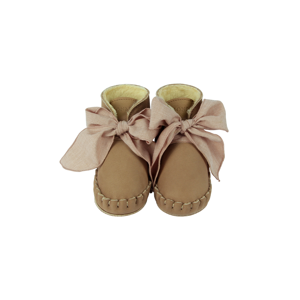 Pina Organza Booties | Truffle Nubuck